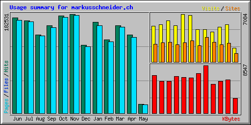 Usage summary for markusschneider.ch